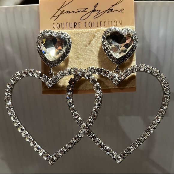 KENNETH JAY LANE Crystal Heart Earrings - Picture 3 of 6